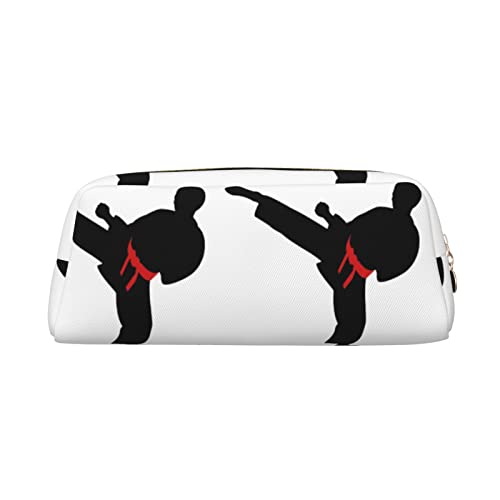 OCELIO Karate Boy Veränderbare Gürtel Farbe Leder Reißverschluss Stereoskopische Stift Tasche Bunte Schreibwaren Tasche Make-up Tasche Aufbewahrungstasche von OCELIO