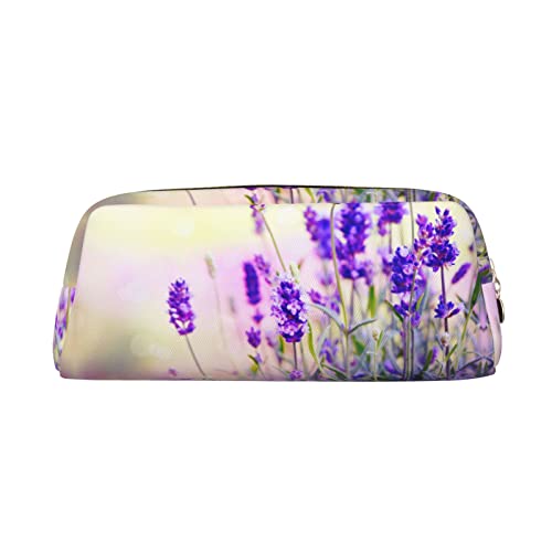 OCELIO Lavendel Blume Leder Reißverschluss Stereoskopische Stift Tasche Bunte Schreibwaren Tasche Make-up Tasche Aufbewahrungstasche von OCELIO