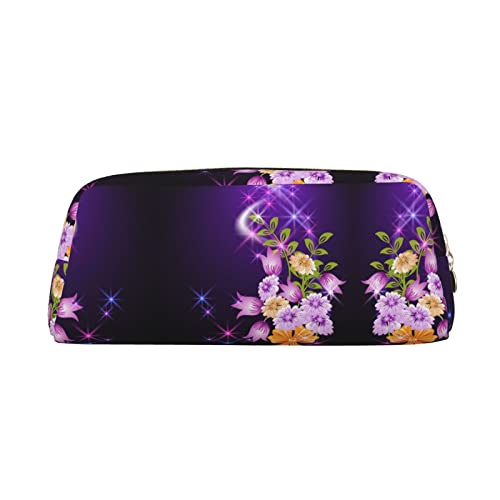 OCELIO Leichte romantische Blumen Leder Reißverschluss Stereoskopische Stift Tasche Bunte Schreibwaren Tasche Make-up Tasche Aufbewahrungstasche von OCELIO