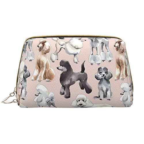 OCELIO Make-up-Tasche für Hunde, große Kapazität, Reise-Kosmetiktasche, PU-Leder, Make-up-Organizer-Tasche für Frauen, Weiss/opulenter Garten, Einheitsgröße von OCELIO