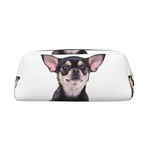 OCELIO Nette Chihuahua Leder Reißverschluss Stereoskopische Stift Tasche Bunte Schreibwaren Tasche Make-up Tasche Aufbewahrungstasche von OCELIO