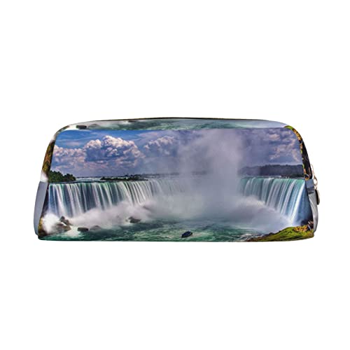 OCELIO Niagara Falls Leder Reißverschluss Stereoskopische Stifttasche Bunte Schreibwaren Tasche Make-up Tasche Aufbewahrungstasche von OCELIO