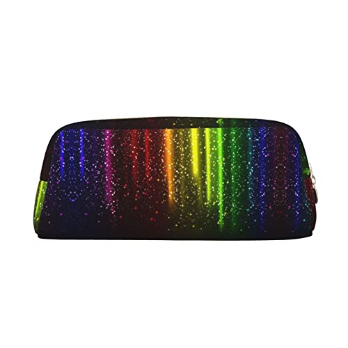 OCELIO Regenbogen Neon Leder Reißverschluss Stereoskopische Stift Tasche Bunte Schreibwaren Tasche Make-up Tasche Aufbewahrungstasche von OCELIO