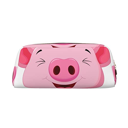 OCELIO Rosa Schwein Leder Reißverschluss Stereoskopische Stifttasche Bunte Schreibwaren Tasche Make-up Tasche Aufbewahrungstasche von OCELIO