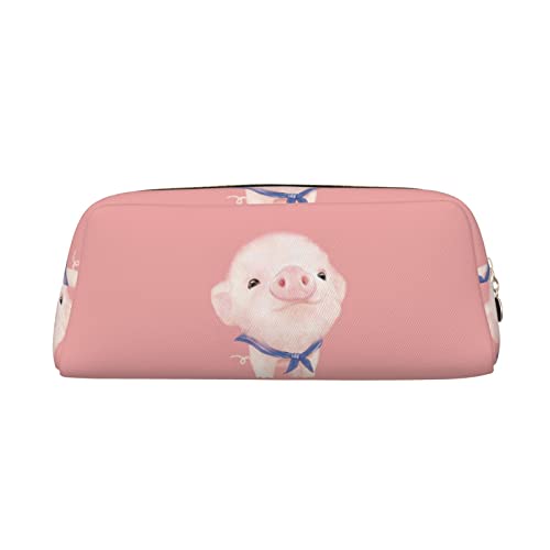 OCELIO Rosa Schwein Leder Reißverschluss Stereoskopische Stifttasche Bunte Schreibwaren Tasche Make-up Tasche Aufbewahrungstasche von OCELIO