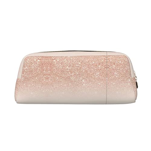 OCELIO Rose Gold Faux Glitter Leder Reißverschluss Stereoskopische Stift Tasche Bunte Schreibwaren Tasche Make-up Tasche Aufbewahrungstasche von OCELIO