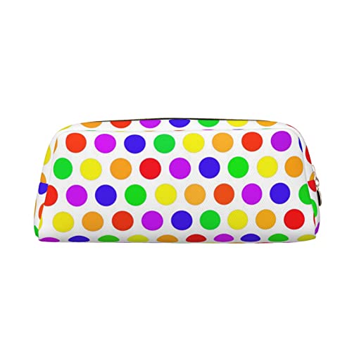 OCELIO Schöne Polka Dot Leder Reißverschluss Stereoskopische Stift Tasche Bunte Schreibwaren Tasche Make-up Tasche Aufbewahrungstasche von OCELIO