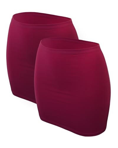 Multi-Tube für Damen, vielseitiger Nierenwärmer, Minirock oder Bandeau Top, Berry - M/L in 2er Pack von OCERA