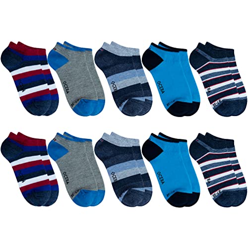 OCERA 10 Paar Kinder Sneaker Socken für Jungen im Farbmix Gr. 23/26 von OCERA