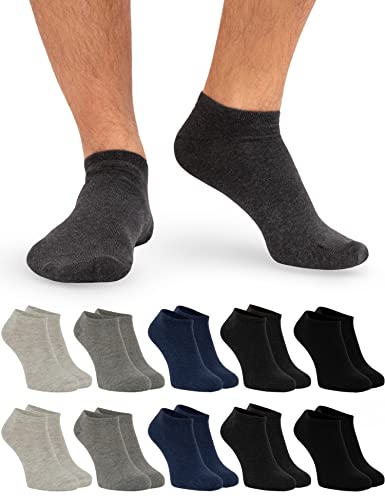 Sneaker Socken Damen & Herren Sneaker Socken - 10 Paar - Bequeme Sneakersocken in vielen Farben - ÖkoTex Standard 100 zertifizierte Socken Sneaker aus Baumwolle - Sneaker Socken Herren & Damen 39-42 von OCERA