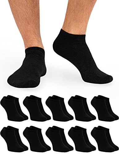 Sneaker Socken Damen & Herren Sneaker Socken - 10 Paar - Bequeme Sneakersocken in vielen Farben - ÖkoTex Standard 100 zertifizierte Socken Sneaker aus Baumwolle - Sneaker Socken Herren & Damen 47-50 von OCERA