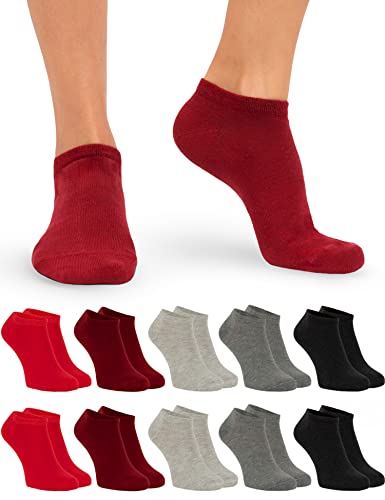 Sneaker Socken Damen & Herren Sneaker Socken - 10 Paar - Bequeme Sneakersocken in vielen Farben - ÖkoTex Standard 100 zertifizierte Socken Sneaker aus Baumwolle - Sneaker Socken Herren & Damen 39-42 von OCERA