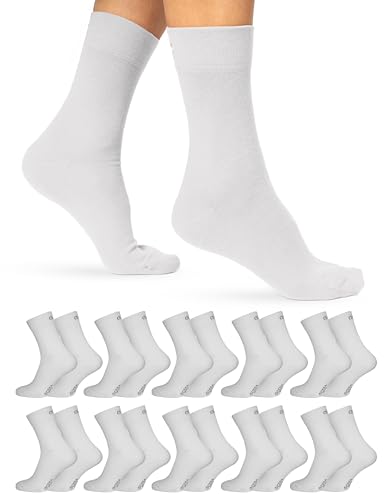 OCERA Socken Herren & Socken Damen - 10 Paar - Bequeme Alltags Herren Socken & Damen Socken in vielen Farben - ÖkoTex Standard 100 zertifizierte lange Socken Herren & Damen aus Baumwolle 35-38 von OCERA