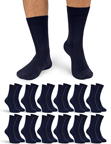 OCERA 12 Paar Bambus Socken (Unisex) für Damen und Herren in verschiedenen Farben - Blau 39/42 von OCERA