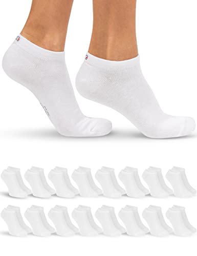 OCERA Sneaker Socken Damen - 16 Paar - Bequeme Sneakersocken in vielen Farben & Mustern - Komfortable Damen Socken Sneaker - Damen Socken hautfreundlich & weich - Baumwoll Sneaker Socken Damen 35-38 von OCERA