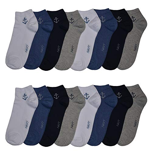 OCERA 16 Paar Sneaker Socken für Herren im zeitlosen Navy-Look Gr. 43/46 von OCERA