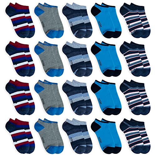 OCERA 20 Paar Kinder Sneaker Socken für Jungen im Farbmix Gr. 27/30 von OCERA