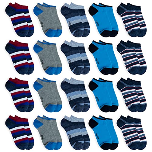 OCERA 20 Paar Kinder Sneaker Socken für Jungen im Farbmix Gr. 35/38 von OCERA