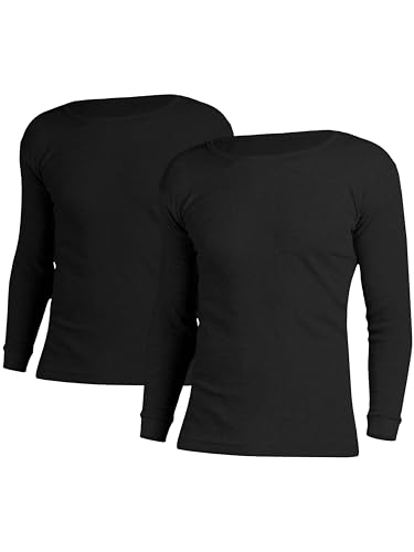 OCERA 2X Thermo Unterhemd für Herren Thermounterwäsche Baumwolle - schwarz - M von OCERA