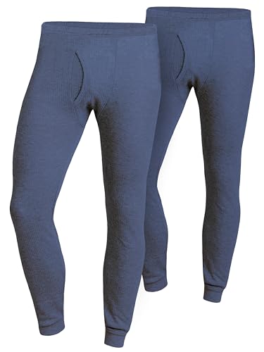 OCERA 2X Thermo Unterhose für Herren Thermounterwäsche Baumwolle - Jeansblau - 4XL von OCERA