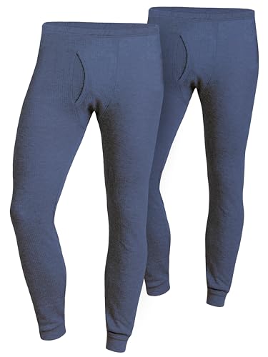 OCERA 2X Thermo Unterhose für Herren Thermounterwäsche Baumwolle - Jeansblau - XXL von OCERA