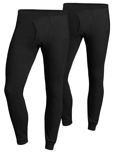 OCERA 2X Thermo Unterhose für Herren Thermounterwäsche Baumwolle - schwarz - 3XL von OCERA