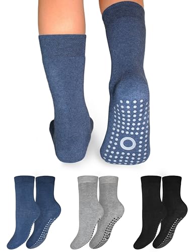 OCERA 3 Paar Kinder Stoppersocken mit ABS - Anti Rutschsocken für Mädchen und Jungen in verschiedenen Farben, Gr. 23-26 von OCERA