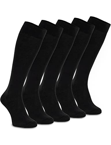 OCERA 5 Paar Kniestrümpfe für Damen & Herren (unisex) in Schwarz 35/38 von OCERA