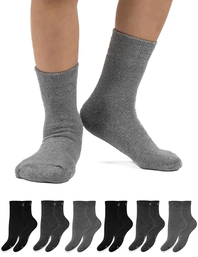 OCERA 6 Paar Thermo Socken für Kinder im Farbmix - Grautöne 35/38 von OCERA