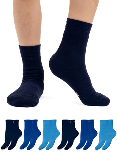 OCERA 6 Paar Thermo Socken für Kinder im Farbmix - Jeanstöne 23/26 von OCERA