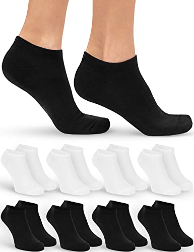 OCERA Sneaker Socken Damen - 8 Paar - Bequeme Sneakersocken in vielen Farben & Mustern - Komfortable Damen Socken Sneaker - Damen Socken hautfreundlich & weich - Baumwoll Sneaker Socken Damen 35-38 von OCERA