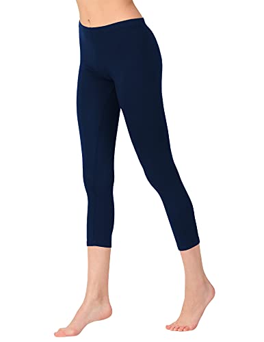 OCERA Damen Leggings 3/4 Lang (Capri) aus atmungsaktiver Viskose Dunkelblau Gr. 2XL (52/54) von OCERA