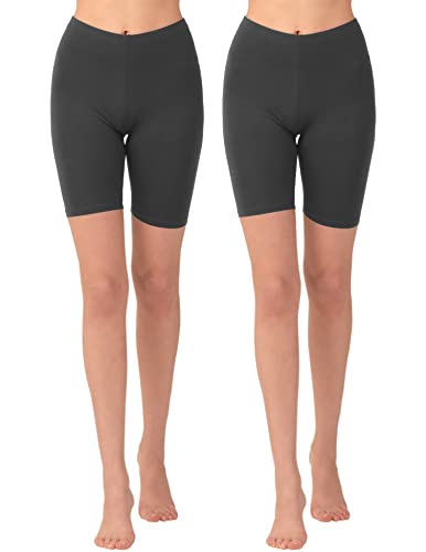 OCERA Damen Leggings Kurz (Radler) aus atmungsaktiver Viskose Grau Gr. L (44/46) 2er Pack von OCERA