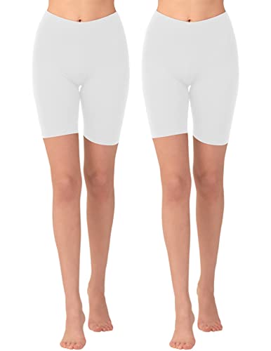 OCERA Damen Leggings Kurz (Radler) aus atmungsaktiver Viskose Weiss Gr. 2XL (52/54) 2er Pack von OCERA