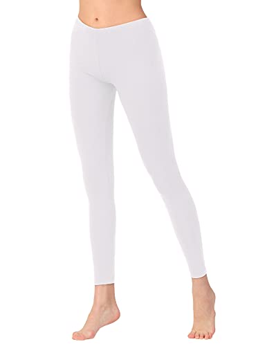 OCERA Damen Leggings Lang aus atmungsaktiver Viskose Weiss Gr. L (44/46) von OCERA