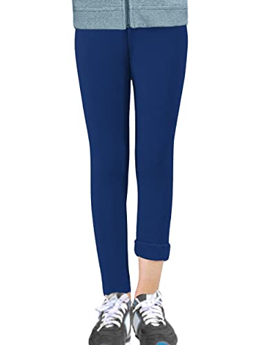 OCERA Kinder Thermo Leggings aus atmungsaktiver Baumwolle mit weich angerauter Innenseite, Marineblau - 158/164 von OCERA