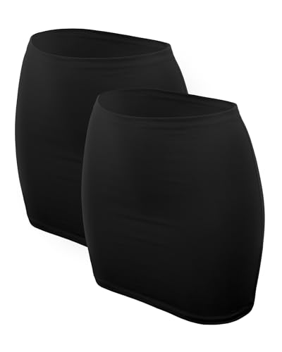 OCERA Multi-Tube für Damen, vielseitiger Nierenwärmer, Minirock oder Bandeau Top, Black - XL/XXL in 2er Pack von OCERA