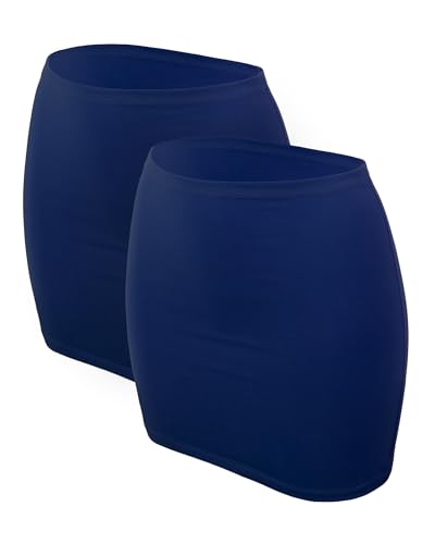 OCERA Multi-Tube für Damen, vielseitiger Nierenwärmer, Minirock oder Bandeau Top, Navy Blue - XL/XXL in 2er Pack von OCERA