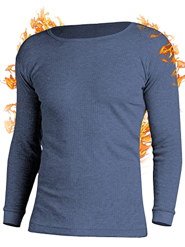 OCERA Thermo Unterhemd für Herren Thermounterwäsche Baumwolle - Jeansblau - L von OCERA