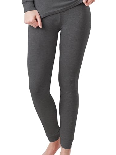 OCERA Thermo Unterhose für Damen, Warme Thermounterwäsche aus Baumwolle für den Winter - anthrazit - L von OCERA