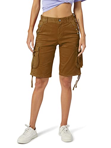 OCHENTA Damen Cargo Shorts mit Multi Taschen Casual Bermuda Wandershorts, Kaffee (Stretch), 40 von OCHENTA