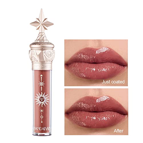 Getönter Lippenbalsam|Lippenstift|Lipgloss, wasserdichter langanhaltender Lippenstift für Lippenplumper Gloss und Make-up, flüssiger Blush Lip Tint Geschenk (#702 Schokoladen-Karamellbeere) von OCHILIMA