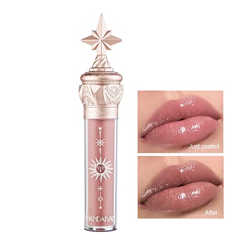 Getönter Lippenbalsam|Lippenstift|Lipgloss, wasserdichter langanhaltender Lippenstift für Lippenplumper Gloss und Make-up, flüssiger Blush Lip Tint Geschenk (#708 Hafer-halb-durchsichtig) von OCHILIMA