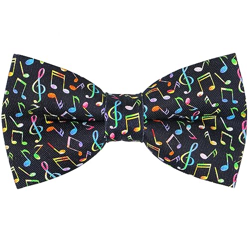OCIA Mode Lustige Fliege Herren Muster Einstellbare Fliege für Hochzeit Party Jungen Smoking Pre Tied Fliege 4.52 in x 2.56 in / 11.5 cm x 6.5 cm (Music Notes) von OCIA