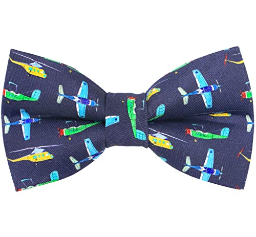 OCIA Mode Lustige Fliege Herren Muster Einstellbare Fliege für Hochzeit Party Jungen Smoking Pre Tied Fliege 4.52 in x 2.56 in / 11.5 cm x 6.5 cm (aircrafts-helicopters) von OCIA