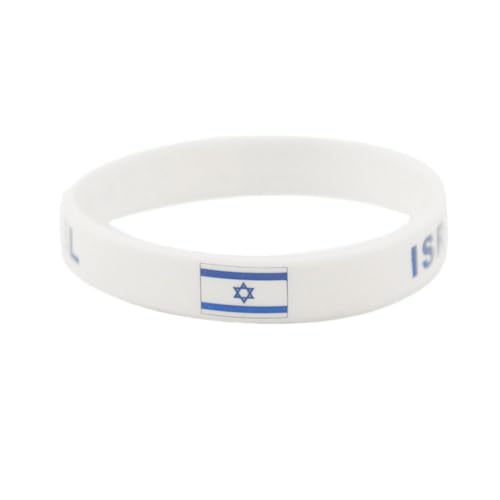 OCKULT Armband mit israelischer Flagge, I Stand with Israel Armband, Silikon-Sport-Gummi-Armband, Armreifen, israelitisches Silikon-Armband, Armreif, Männer Frauen Armbänder, Accessoires, Geschenke, von OCKULT