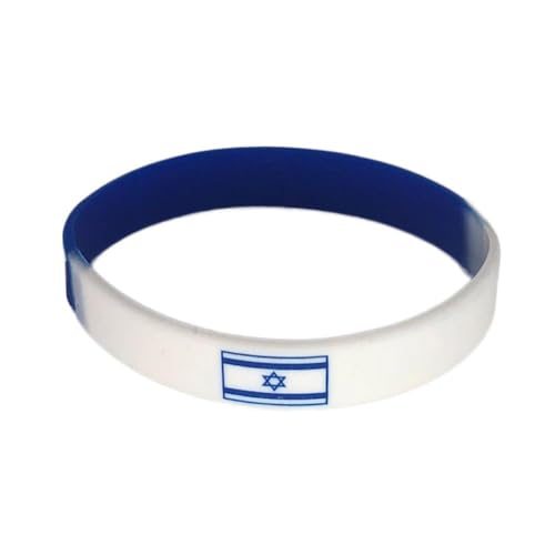 OCKULT Israelisches Flaggen-Armband, israelische Flagge, Silikon-Armband, ich stehe mit Israel-Armband, unterstützt israelische Silikon-Armbänder mit israelischer Flagge, betet für von OCKULT