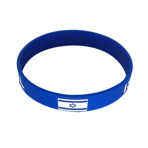 OCKULT Israelisches Flaggen-Armband, israelische Flagge, Silikon-Armband, ich stehe mit Israel-Armband, unterstützt israelische Silikon-Armbänder mit israelischer Flagge, betet für von OCKULT