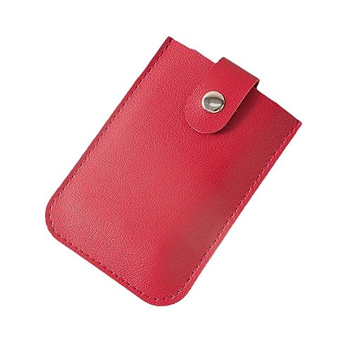OCKULT Multi-Card Slots Bank Credit Card Wallet Fashion Card Leather Business Card Multifunction Ultra-Thin Case Hasp Purse, rot von OCKULT