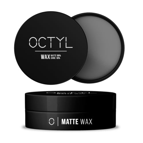 OCTYL Matte Wax | Professional Matte Wax | Matte Pomade Wasserbasiert | Starker Halt | Bestes Haarwachs Matt kurze oder lange Haare | Männer | Hair Wax Men Haarwax Herren Haarpaste Wachs | 80 gr von OCTYL